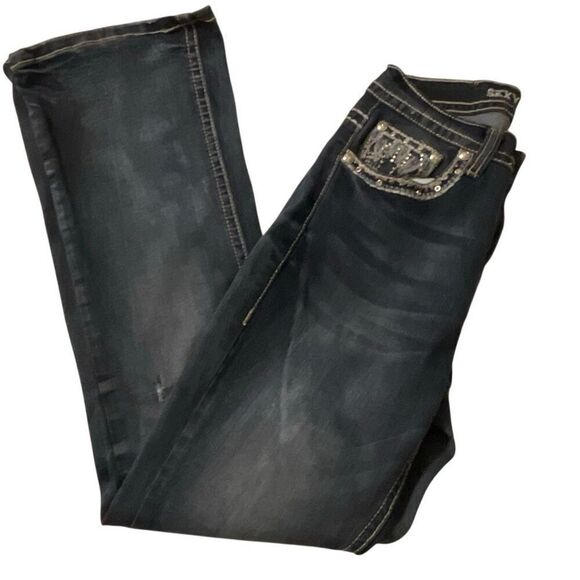 Sexy Couture Ladie’s Western/Cowgirl Pocket Bling Bootcut Jeans - Picture 4 of 13